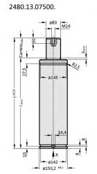 ISO GAS RESORT VDI 7500 DAN 150 BAR 25 MM 205 MM Ø 150.20 MM  REF. FIBRO 2480.13.07500.025.R